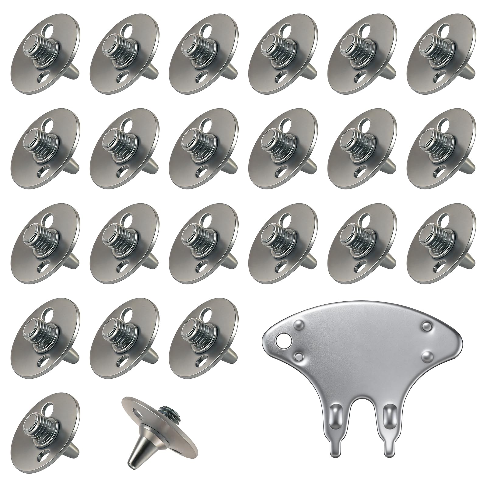 Lanstorm 22 Pcs Replacement Golf Spikes, Metal Cricket Spikes with Spanner