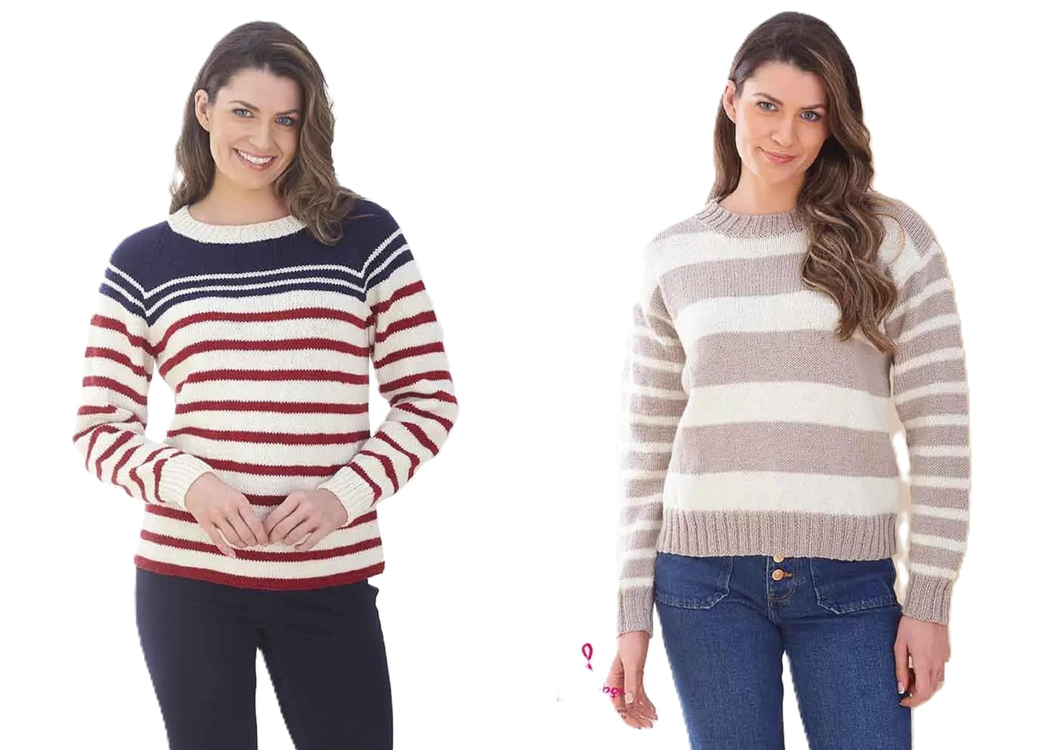 King Cole DK Knitting Pattern Pamphlet - 6264 Ladies Sweaters (32-46ins) 2 Designs