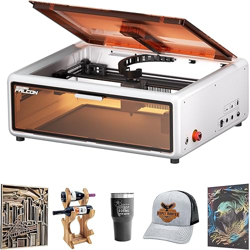 CREALITY FALCON A1 10W Laser Engraver, 80W Enclosed Laser Cutter and Engraver Machine with Air Assist, Smart Camera Positioning, 600mm/s Speed, Smart Material Recognition, Ideal for Wood & Metal