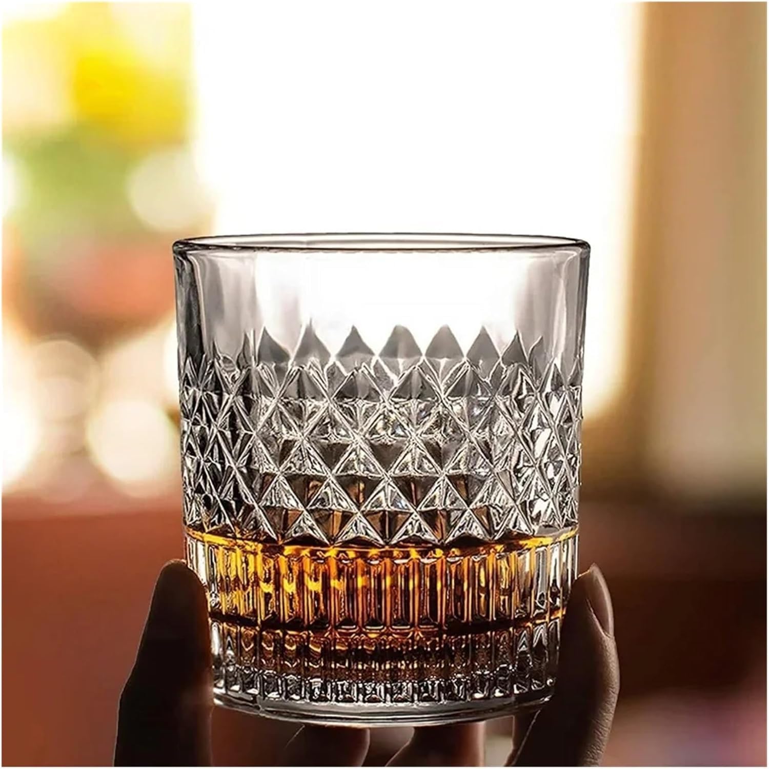 Glas 1/2/3/4 Stücke Tassen 335 Ml Transparent Whisky Tasse for Party/Home/Bar Kristall Glas Wein Becher Bier(4pcs)