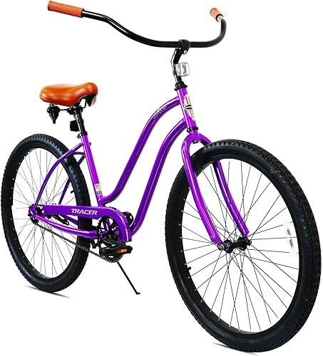 Miniatura 57 de Tracer ACE - Bicicleta crucero de playa de una sola velocidad de 26 pulgadas con freno de posavasos para hombres y mujeres, varios colores verde