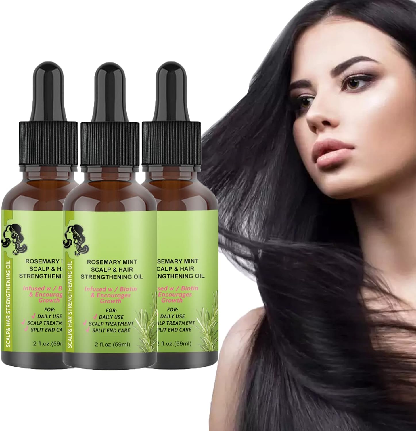 Rosemary Mint Scalp & Hair Strengthening Oil, 59ml Rosemary Hair Growth Oil, Rosemary Oil for Hair Growth, Anti Hair Loss Fast Grow Nourish Dry Damaged Hair for Men & Women (3Pcs) Rosemary Mint Scalp & Hair Strengthening Oil, 59ml Rosemary Hair Growth Oil, Rosemary Oil for Hair Growth, Anti Hair Loss Fast Grow Nourish Dry Damaged Hair for Men & Women (3Pcs)
