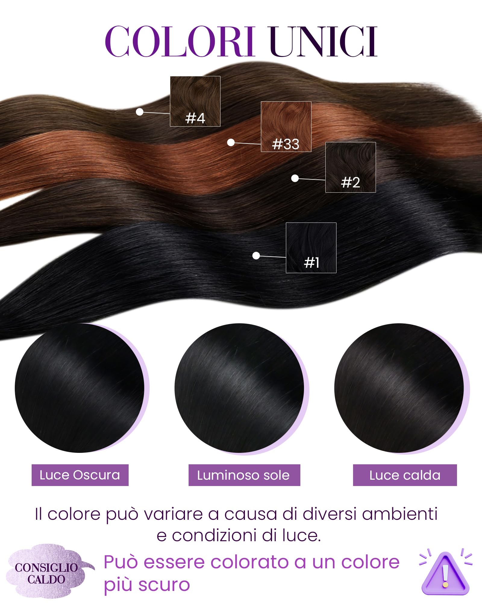 LaaVoo Extension Capelli Veri Cheratina Nero Jet 60cm 50g 50 Ciocche Morbidi Setosi