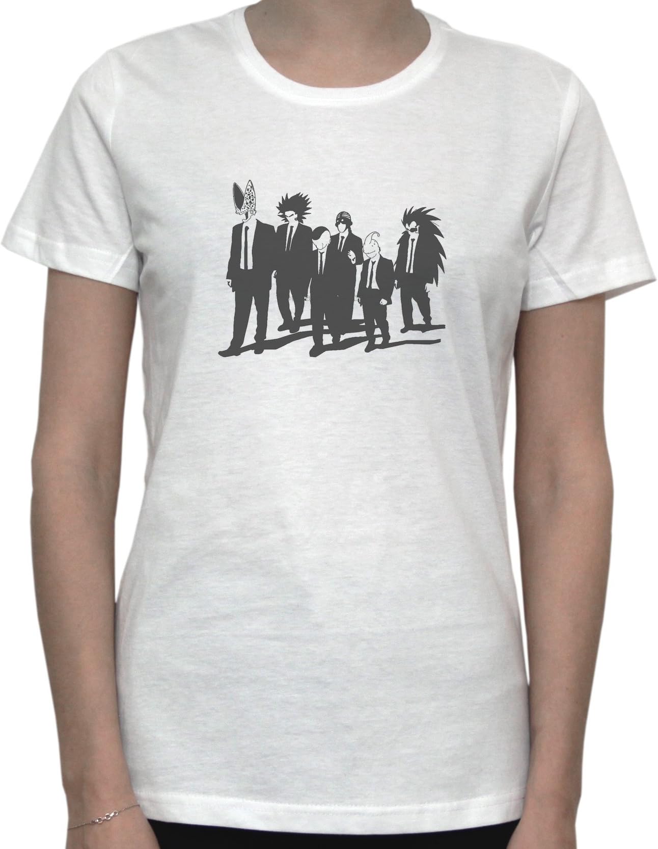 Tribute to Reservoir Dogs as Dragon Ball Z Funny Graphic Women's T-Shirt Large White