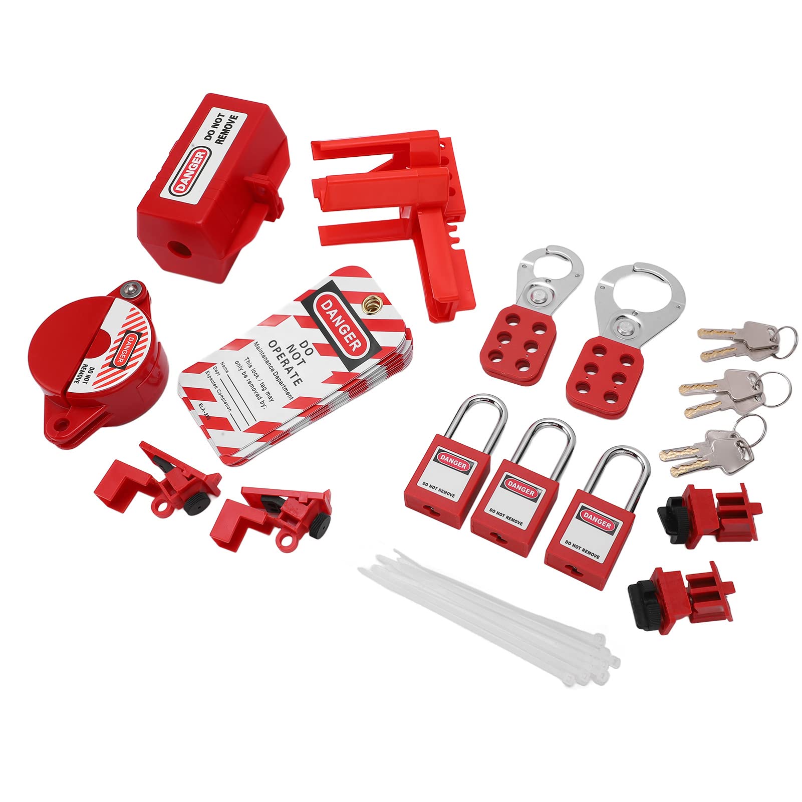 Buy Electrical Lockout Tagout Kit with Storage Bag and 12pcs Writable