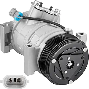 BDFHYK 15100340 Air Conditioning A/C Compressor with Clutch Compatible with Chevrolet Silverado 1500 2500 3500 4500, Express, Compatible with Cadillac DeVille Seville