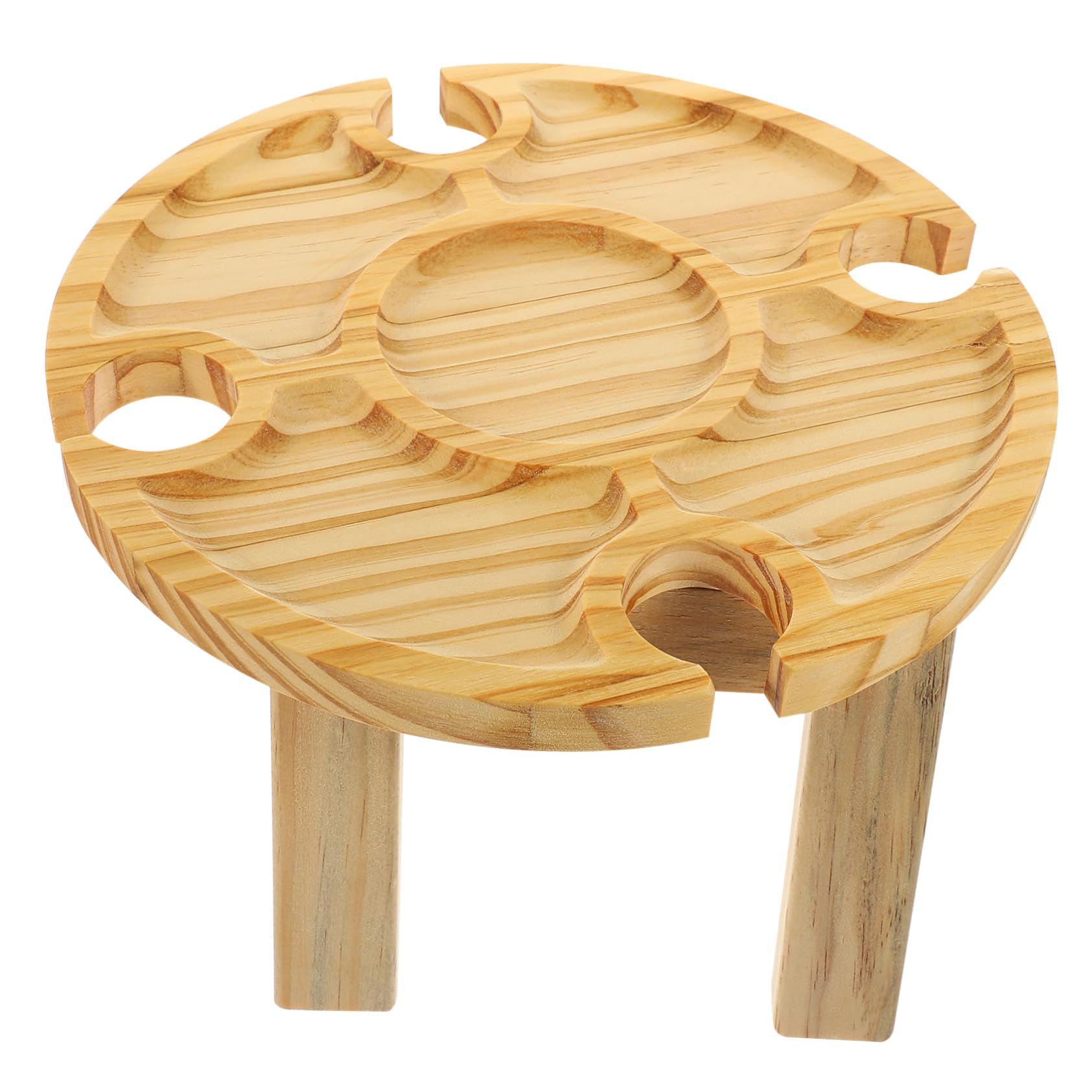 Table à vin pliante pour pique-nique extérieur support bouteille et verres plage