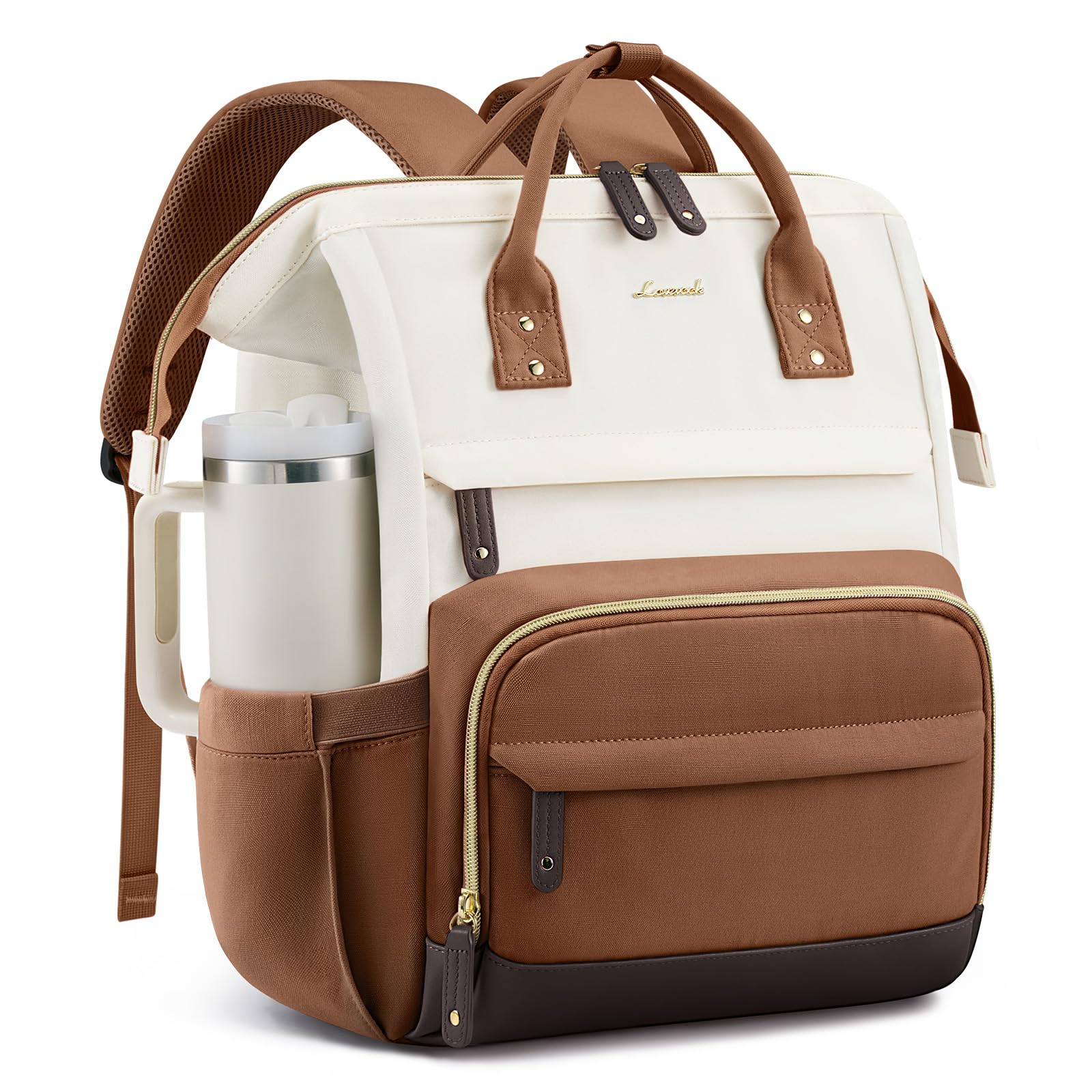 LOVEVOOK Laptop Backpack for Women, 15.6 Inch Work Business Backpacks Purse With Large Capacity, Waterproof Nurse Bag College Backpack, Waterproof Casual Daypack for Travel