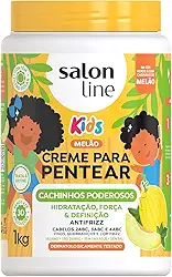 Salon Line, Creme para Pentear, Melão, Cachinhos Poderosos, Vegano - Para Cabelos Ondulados, Cacheados e Crespos, Salon Line, 1kg