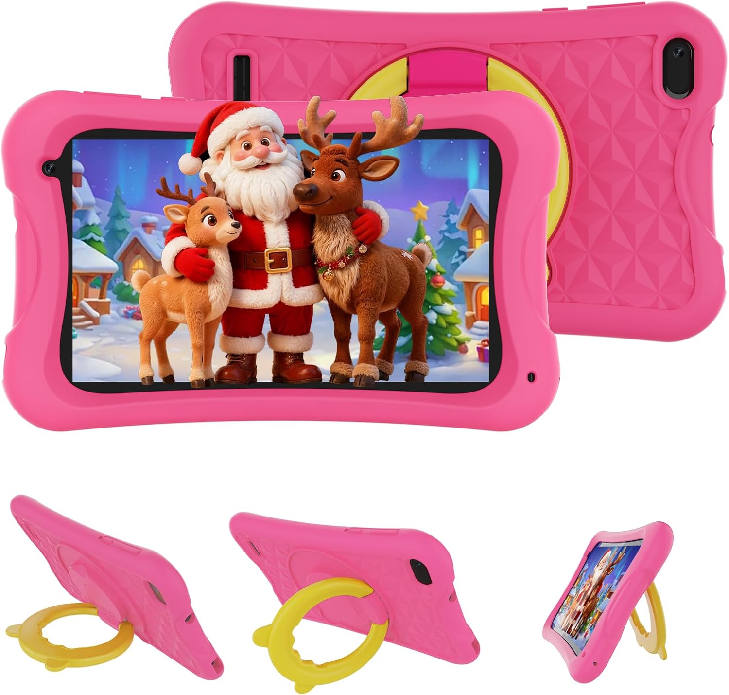 DigiLand 7 inch Kids Tablet, Quad-core CPU, 4GB+32GB+TF Expand,Dual Camera 2MP+5MP,Safety Eye Protection,Education,Tablet for Toddle with WiFi,Games,Parental Control APP,with Proof Case(Blue)