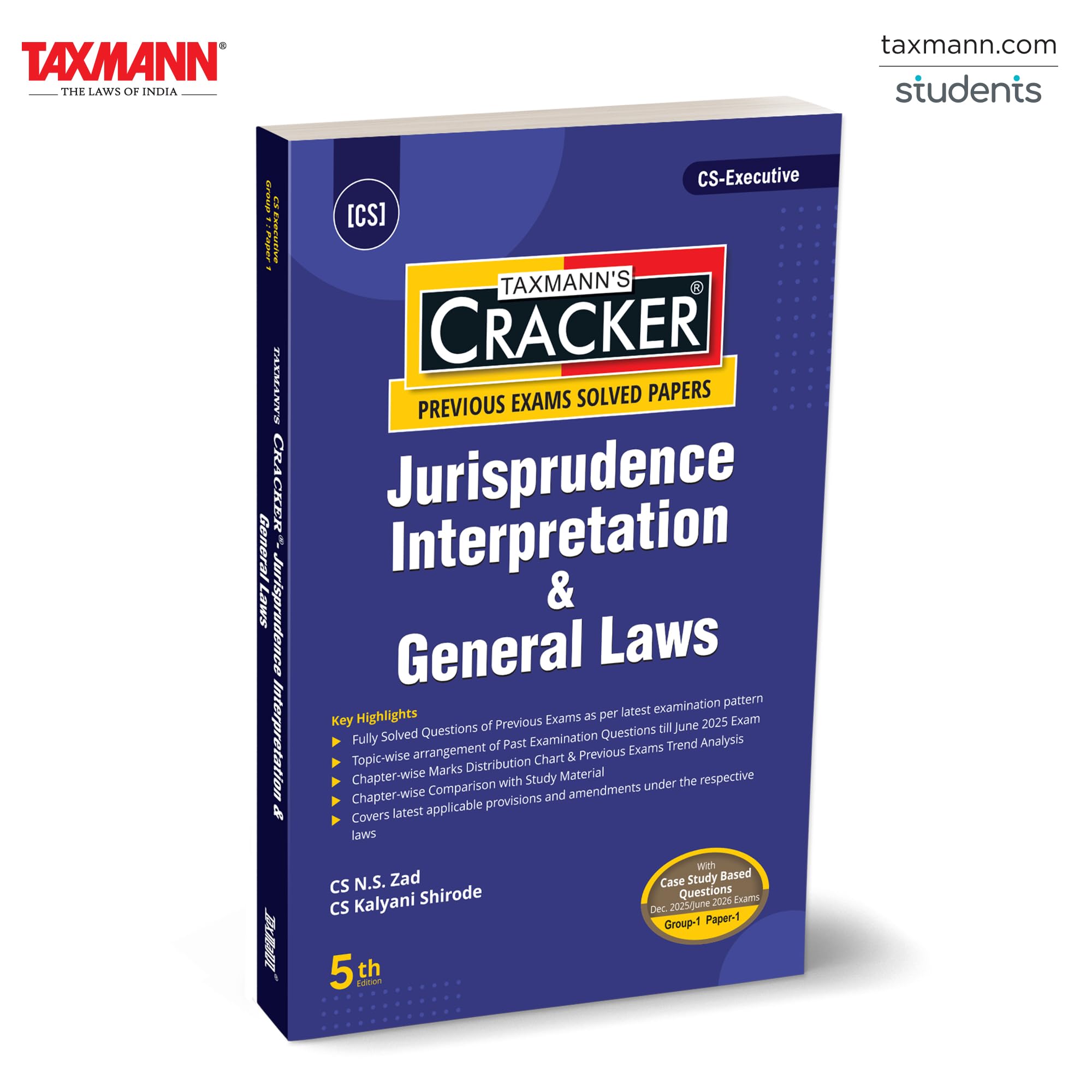 Buy Taxmann's CRACKER for Jurisprudence Interpretation & General
