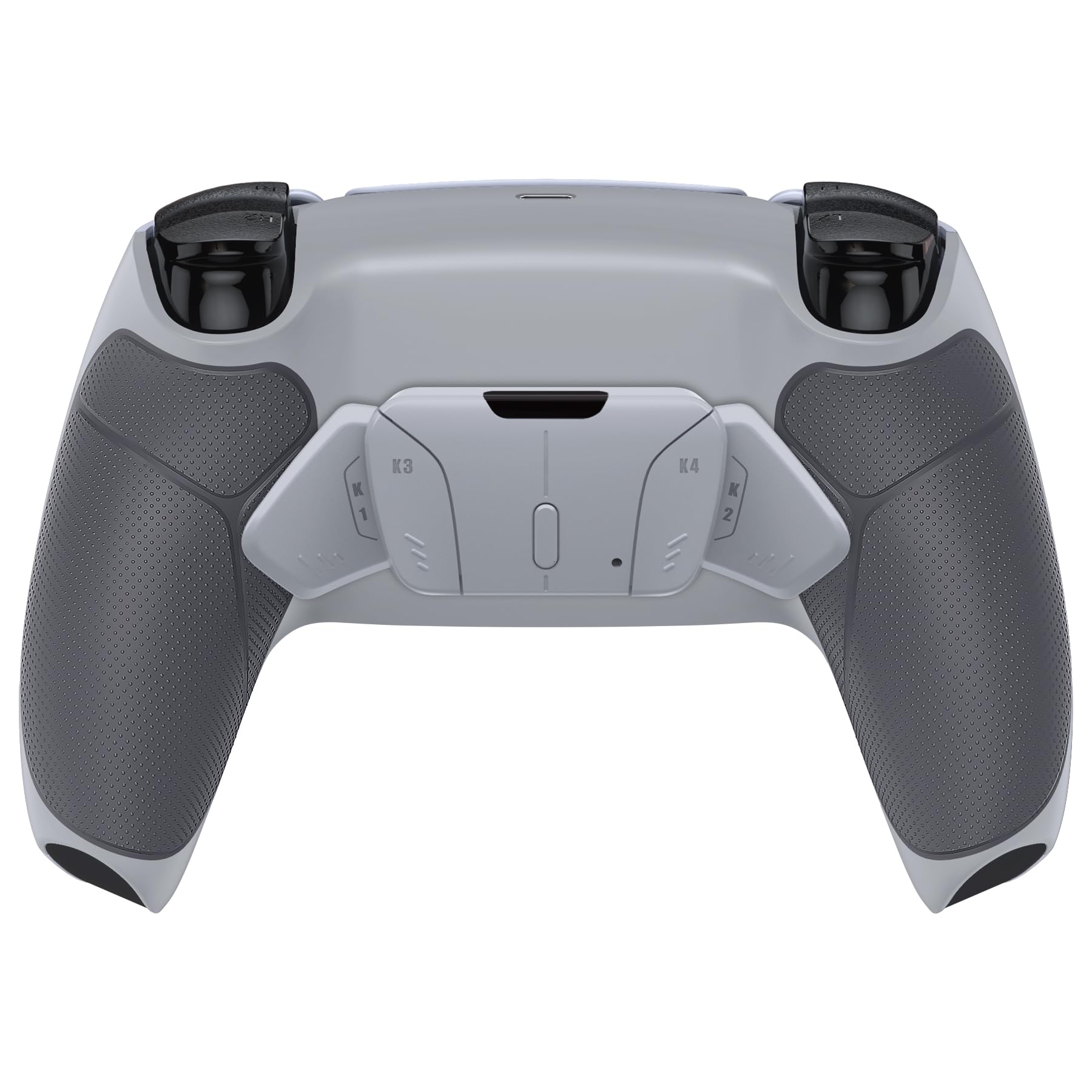eXtremeRate RISE4 V3 Remap Kit Programmabile per ps5 Controller BDM-030/040/050,4 Tasti Aggiuntivi Palette Back Button Cover Posteriore Grip Gommato per ps5 Joystick-Senza Controller-Grigio Classico