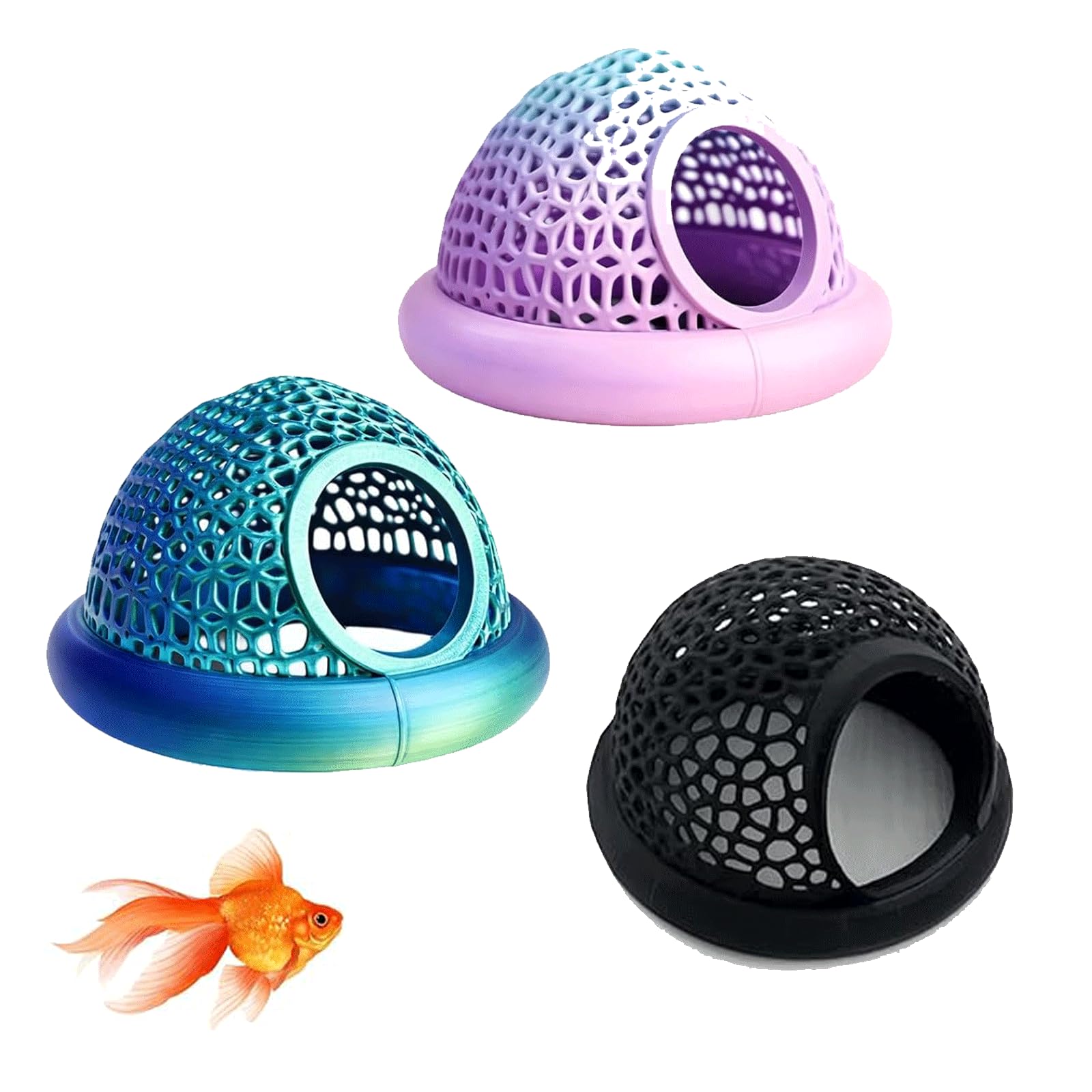 3 PCS Betta Hammock, Betta Fish Accessories for Surface Resting, Provide Hiding Spaces for Shy Aquatic Pets, Support Breeding in Community Tanks, Enhance Visual Appeal of Mini Aquariums, Maintain Natu