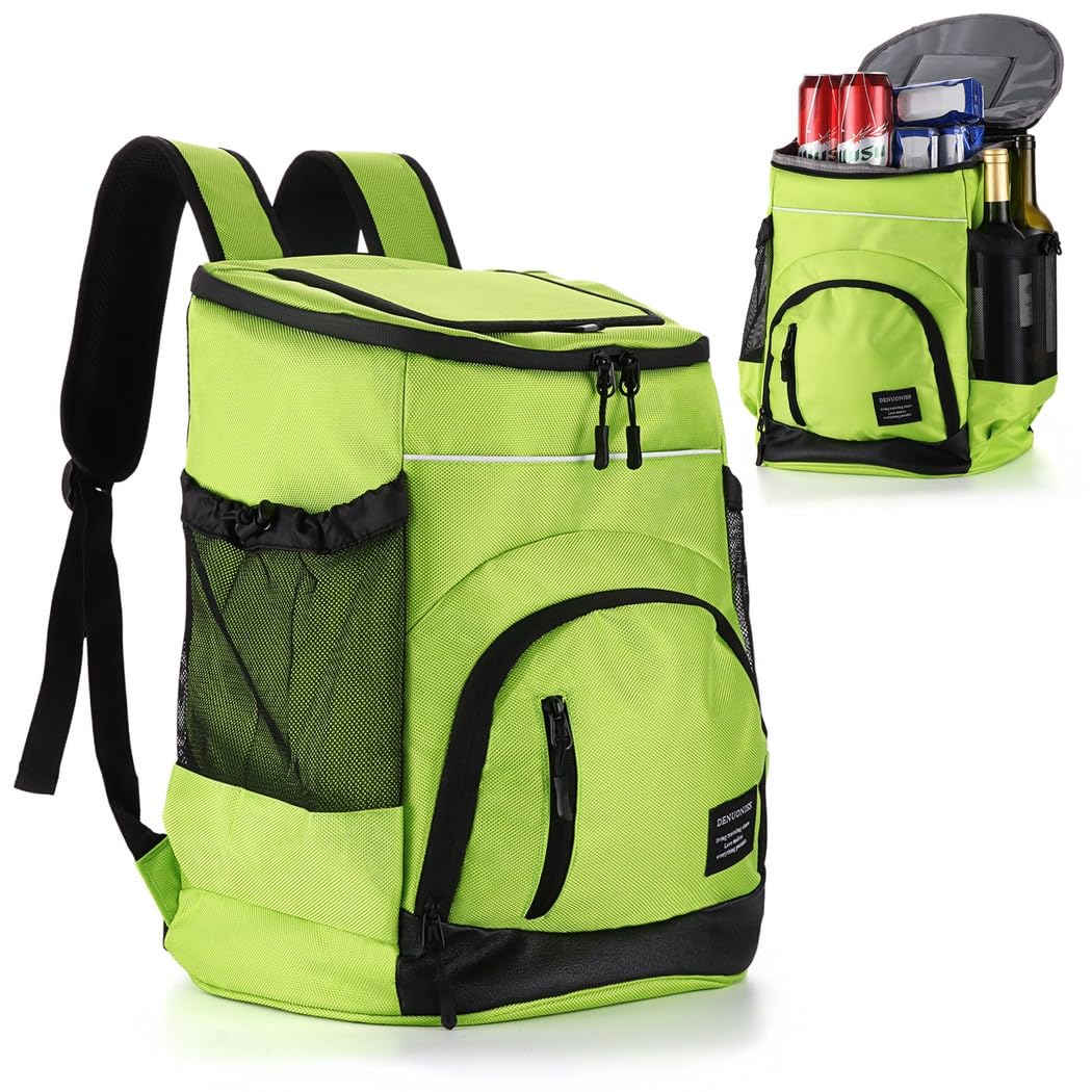 Zaino termico a prova di perdite, borsa termica portatile da 33 l, per picnic, pranzo, campeggio, spiaggia, escursionismo, per uomini e donne