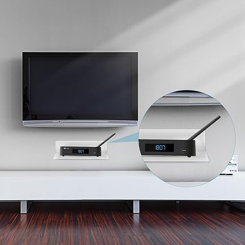 Miniatura 5 de Maitys 8 estantes flotantes acrílicos de 9 pulgadas, estantes adhesivos montados en la pared, sin taladro, exhibición de pared de acrílico para sala