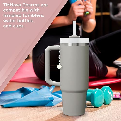 Miniatura 4 de Nuevos accesorios de copa Stanley  Dije de copa Stanley  Dijes Stanley con inicial dorada y plateada  Se adapta a accesorios Yeti y accesorios