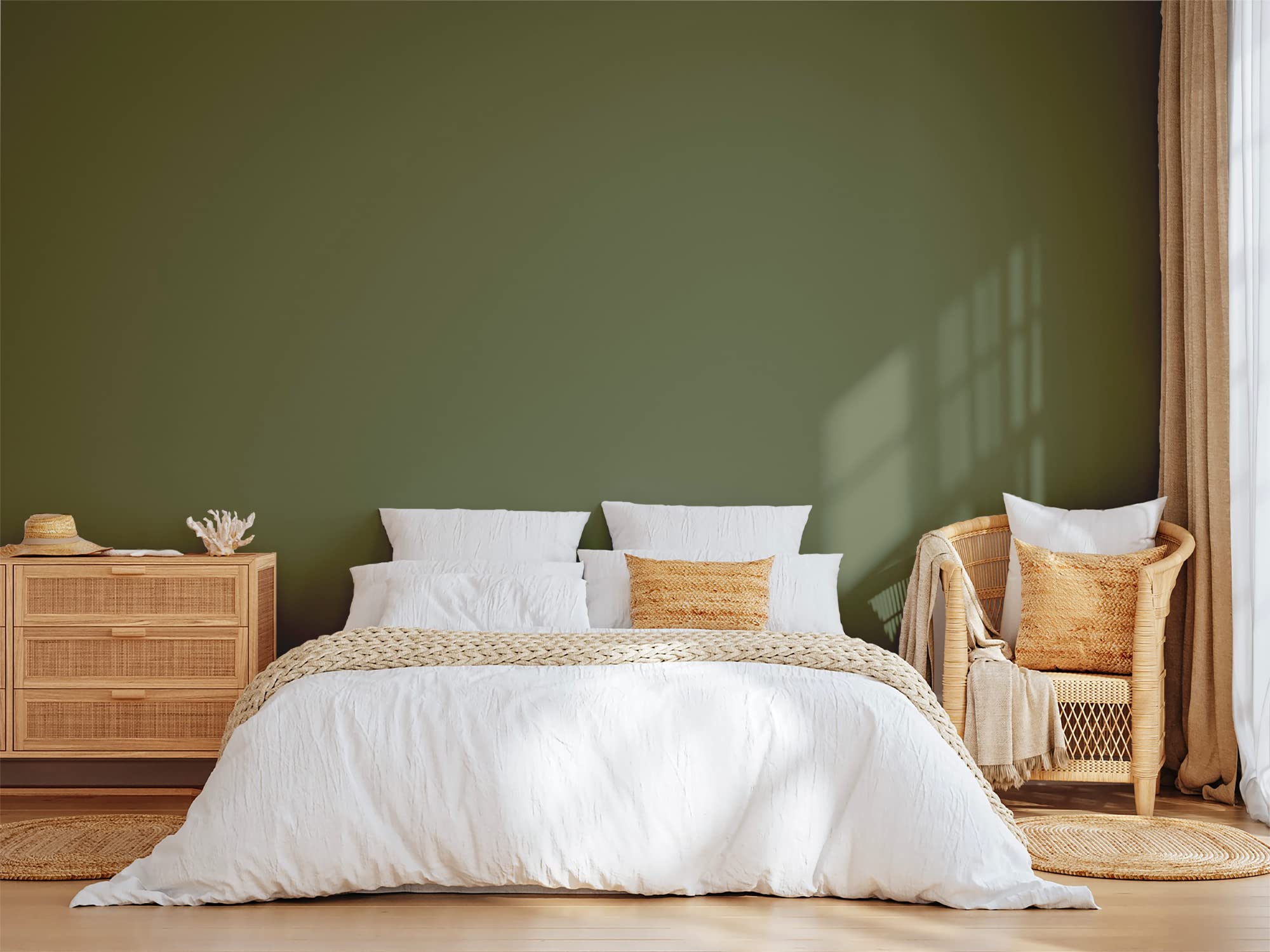BOX DECO COULEURS Pintura natural ecológica interior exterior aspecto mate Natura - 1L, verde caqui