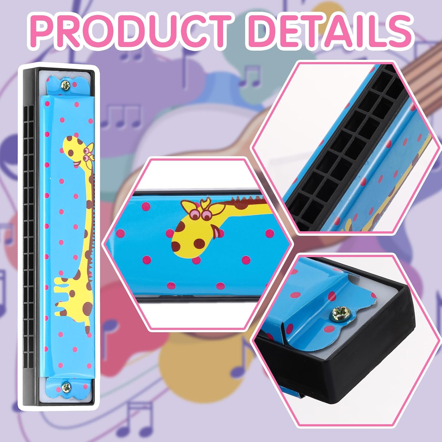 32 Pcs Harmonica, 16 Holes Cartoon Harmonica with Double Row - Perfect for Adult Beginners' Musical Instrument Gift, Birthday Parties, Christmas harmonicas