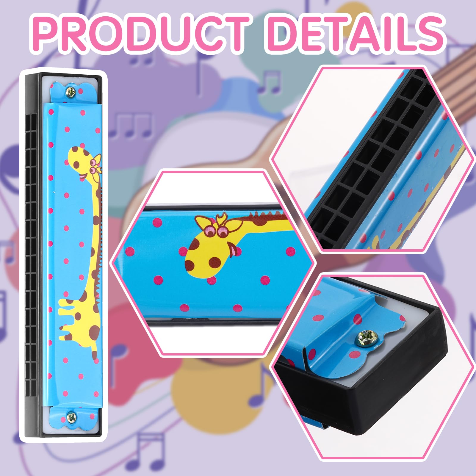Kazoo For Kids DEAYOU 30-Pack Kids Harmonicas - 16 Hole Double Row ...