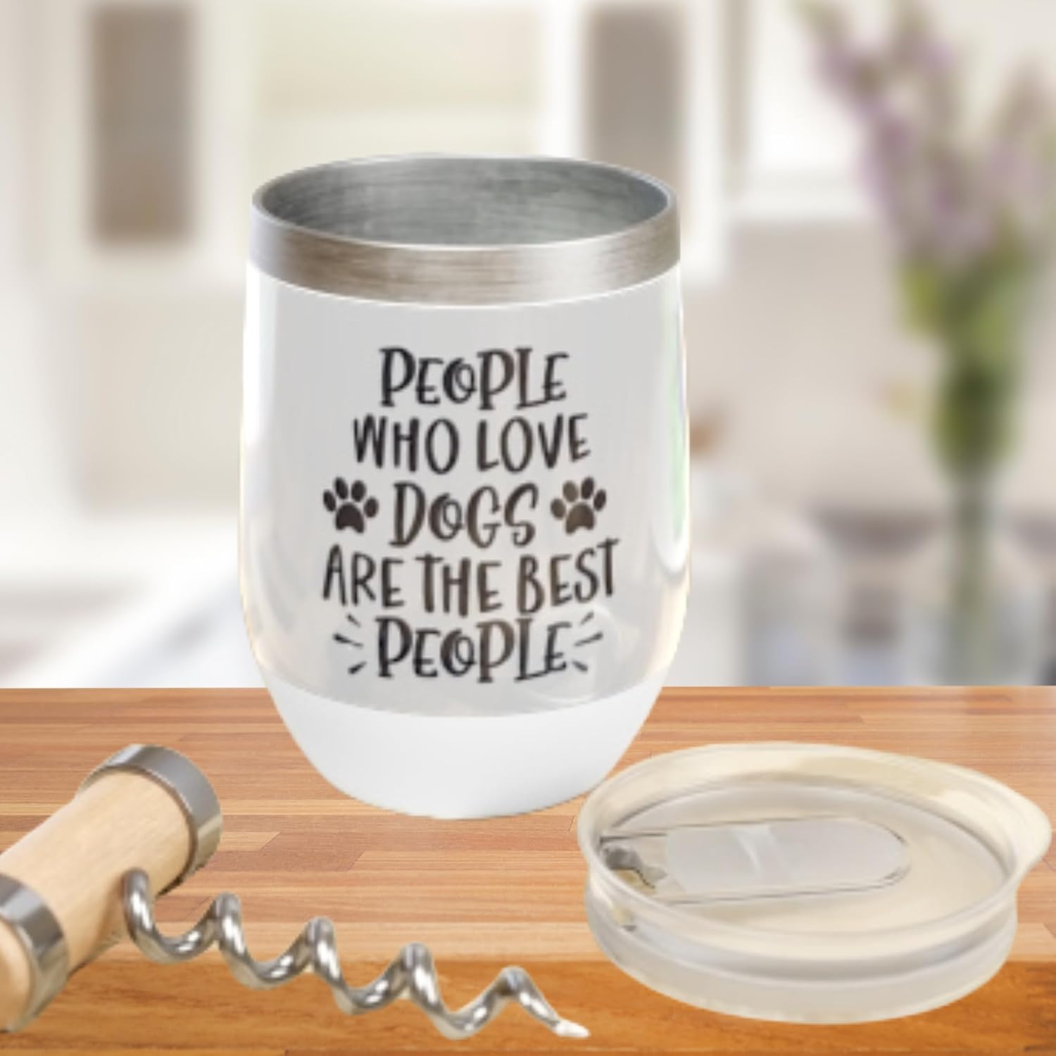Generic ""People Who Love Dogs Are the Best People"" Insulated Tumblers in 2 Colors - 12oz, Grey, Gray