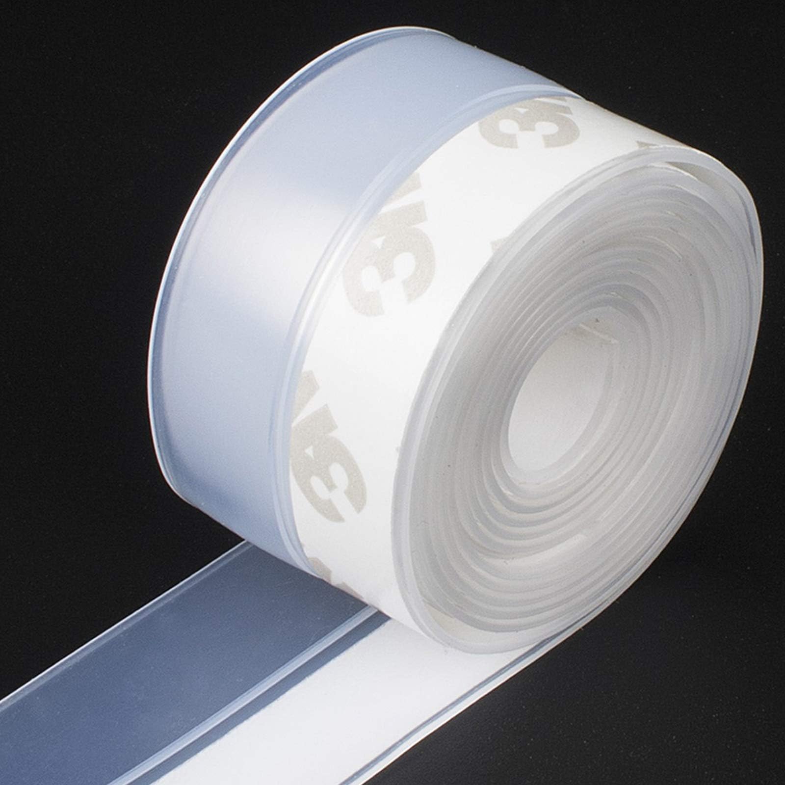 Weather Stripping, Silicone Door Seal Strip Door, Window, Transparent 33 Feet Long (Width 35mm)
