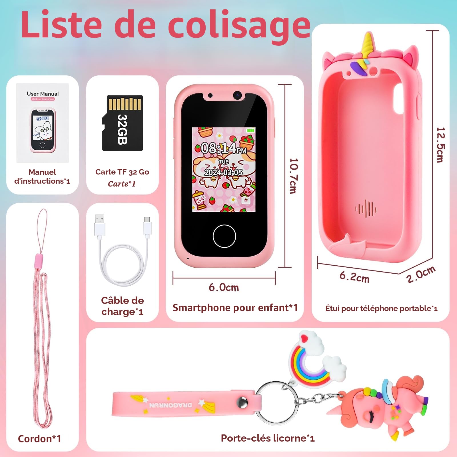 Telephone Enfant Téléphone Portable Ans Téléphones Fixes et Portables pour Enfants 2 3 6 8 10 11 Ans Smartphone Portable Enfant 2 3 4 5 6 7 8 9 10 11 12 Ans Kids Phone Jouet Set Smartphone