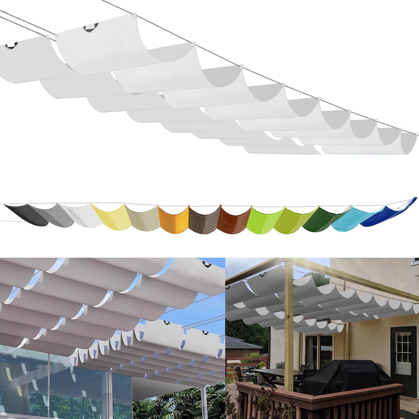 markise 4x4 Einziehbares Sonnensegel 4x4.5m, nach Maß Pergola Verstellbar Schattenabdeckung 95% UV-Schutz & reißfest Inkl. Montageseilen für Terrasse/Pergola Weiß Model:Denna M40 (20 mph) Riding a 2005 fixed 1992-1998-bmw-e36-4-door-sedan-esr2899665
