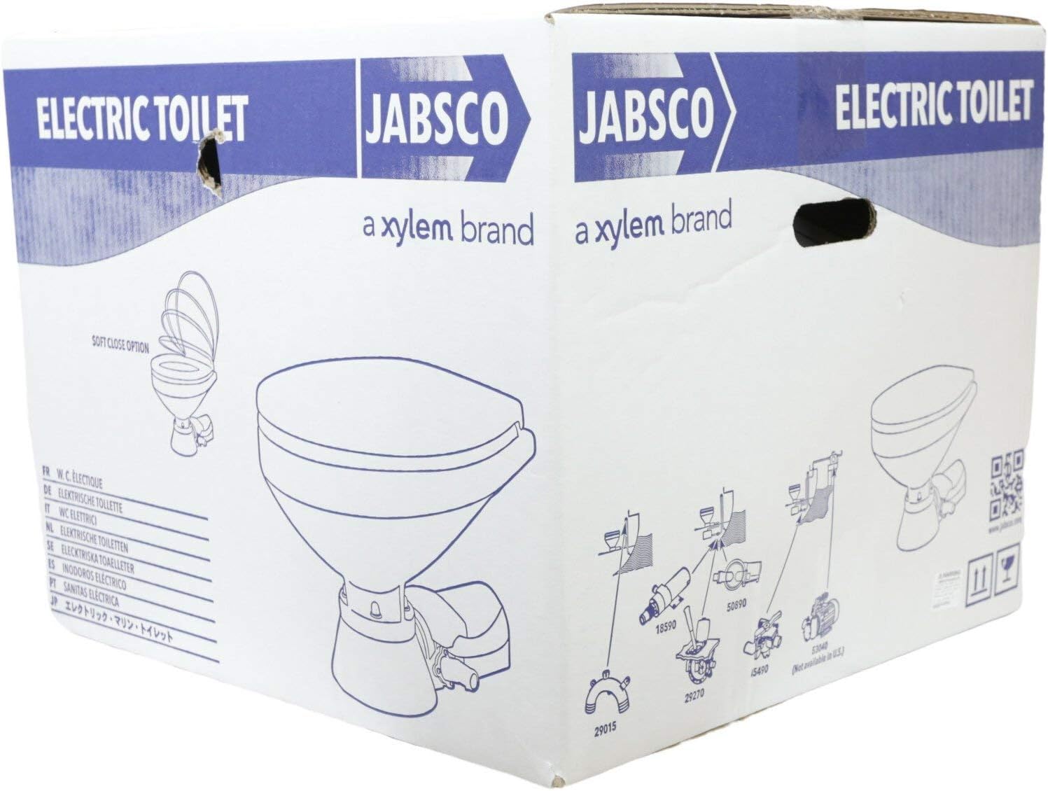 Jabsco 37245-4192 Quiet Flush Electric Marine Toilet Pump Regular Bowl 12 Volt Soft Close Boating Head