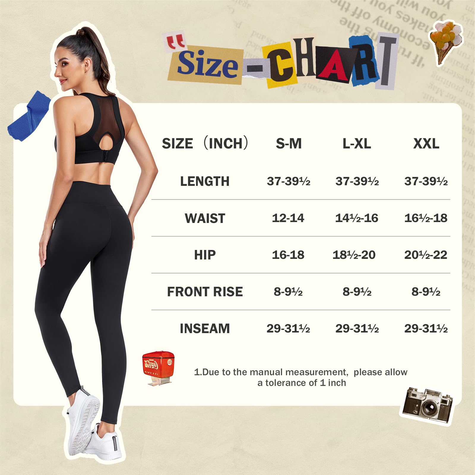 Ymmott Leggins Donna Vita Alta Pantaloni Sportivi Donna Controllo della Pancia Opaco Leggings Palestra per Yoga Fitness Pilates