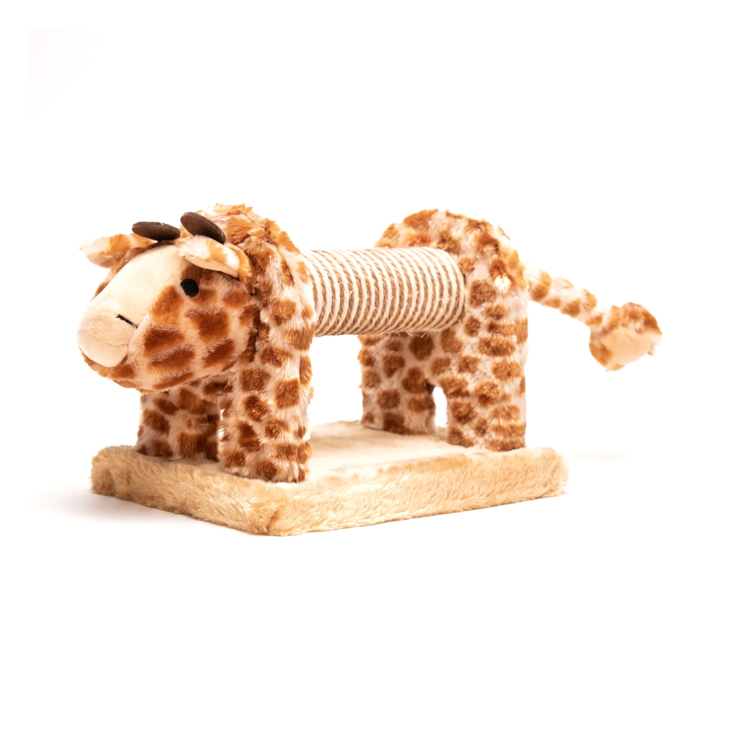 Aqpet Sisal Scratching Post and Plush Toy for Your Cat's Fun, Giraffe Measures 56 x 18 x 18 cm