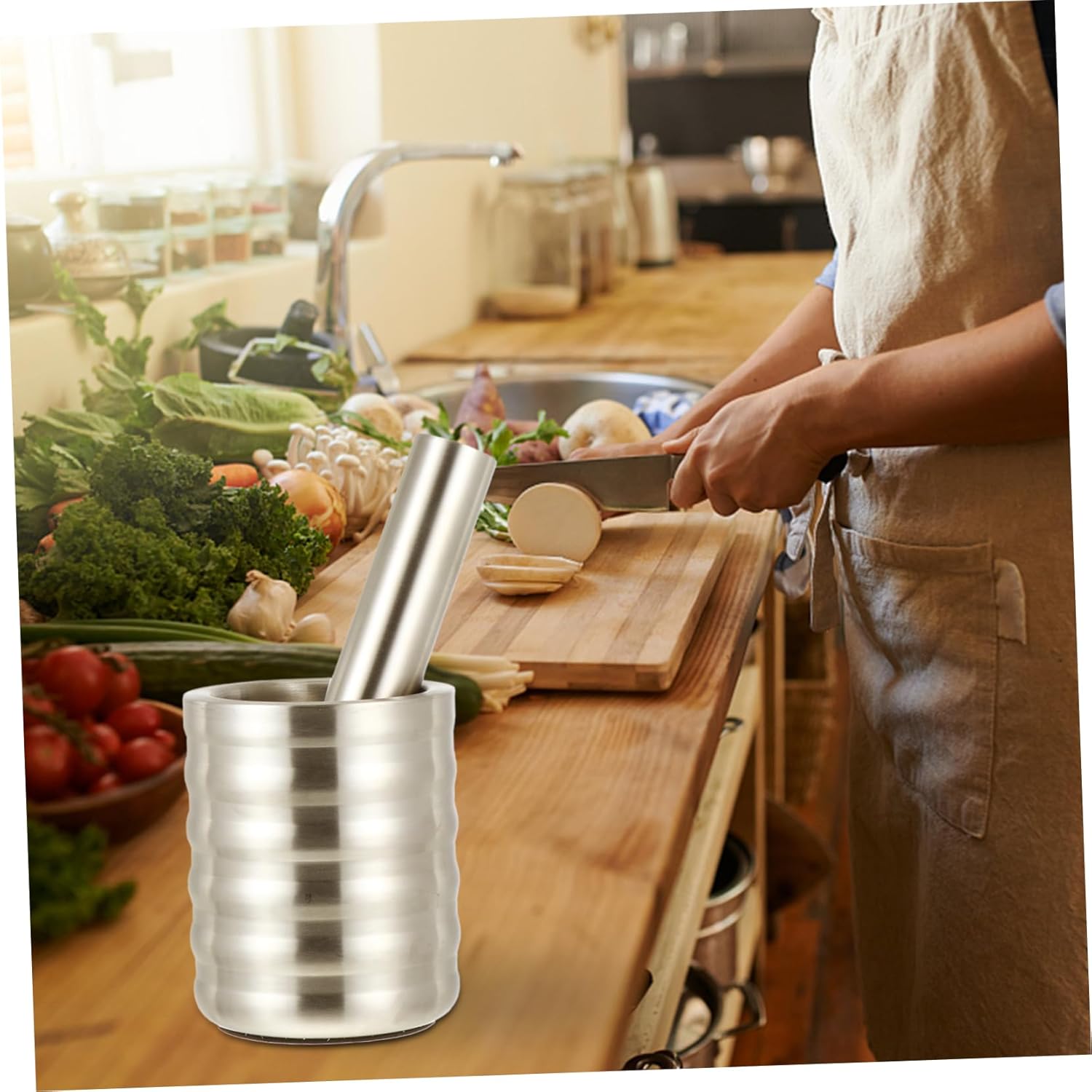 1set Stainless Steel Garlic Mincer Food-Grade Garlic Crusher for Effortless Chopping and Grinding for and Culinary Enthusiasts