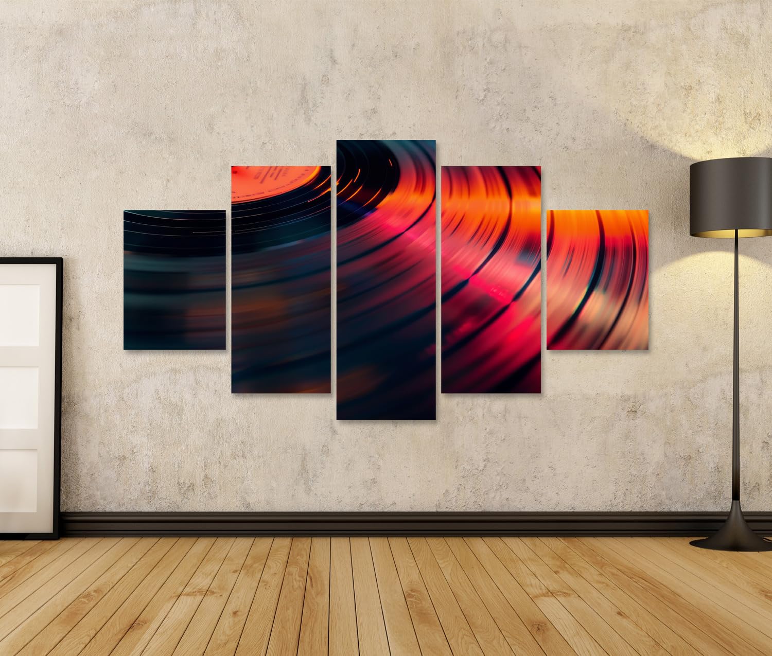 islandburner Quadro su tela Pannelli in vinile colorati in coppia per soggiorno amanti della musica negozio immagini murali poster