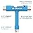 Zeato All-In-One Skate Tools Multi-function Portable Skateboard T Tool Accessory with T-type Allen Key and L-type Phillips Head Wrench Screwdriver - Blue