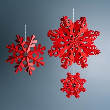 Melrose International Paper Snowflake Ornament (Set of 6)