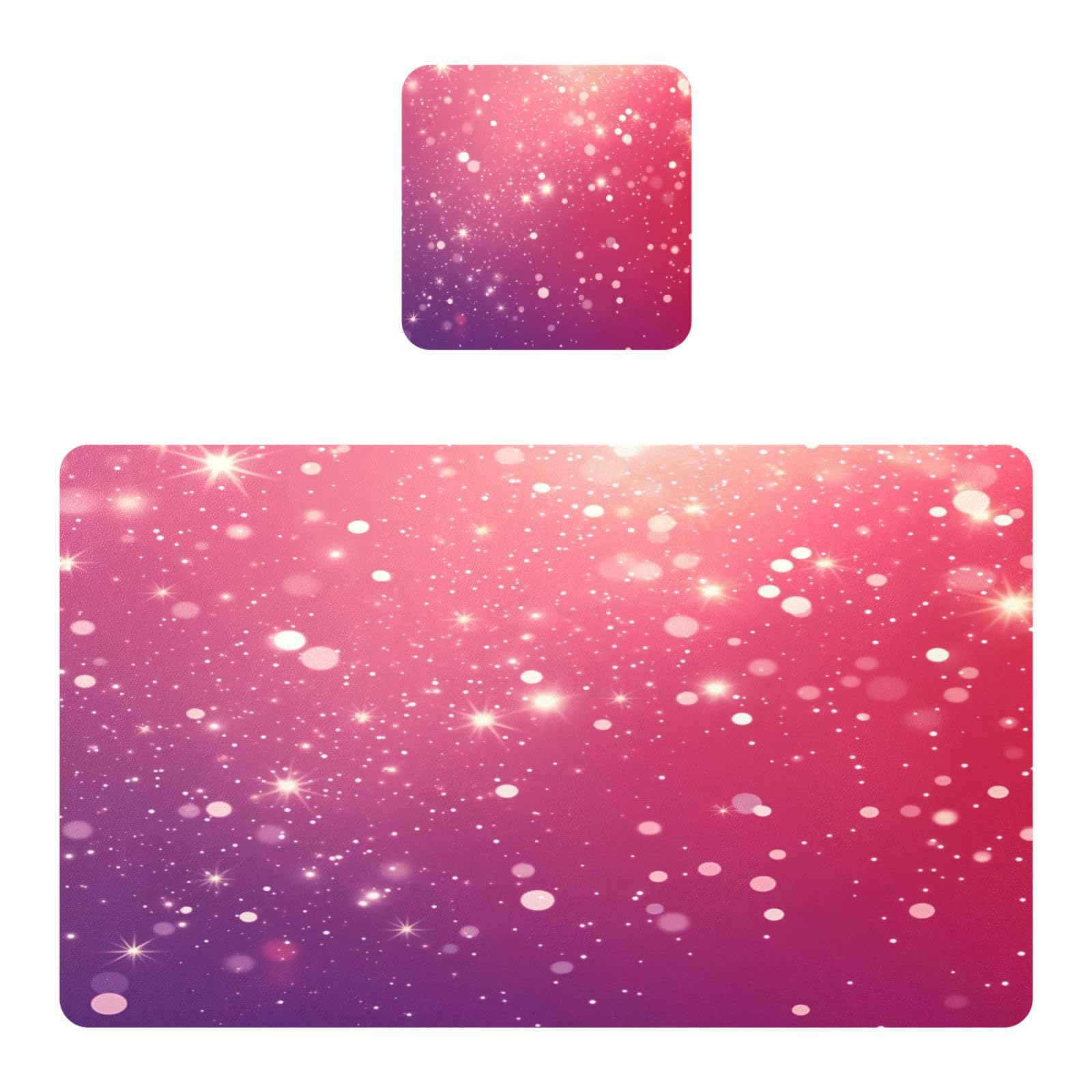 BURSTDDY Shiny Dot Placemat Waterproof Place Mat for Dining Table