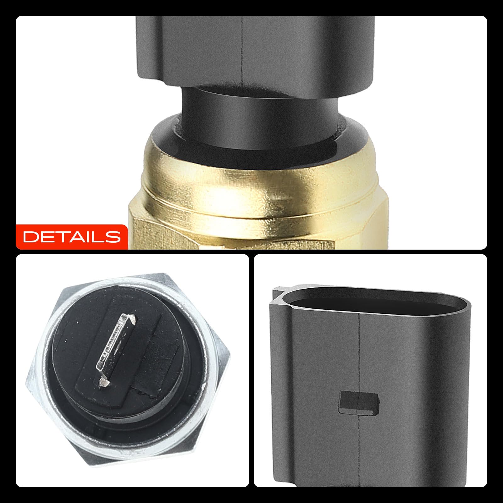 Frankberg Capteur de pression de carburant 06E906051K | Compatible avec: R8 Spyder 4S9, Polo 6C1 6R1, A8 4E2 4E8, T.o.u.r.a.n 1T1 1T2, Golf Plus 521 5M1, O.c.t.a.v.i.a II 1Z3
