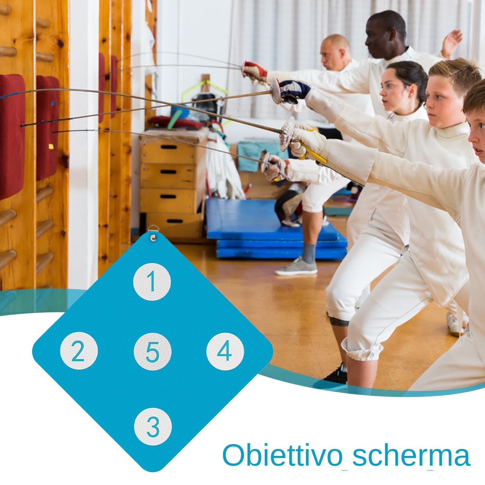 Pratica target di scherma montata a parete BIRIRIO, attrezzatura di addestramento con cinghie