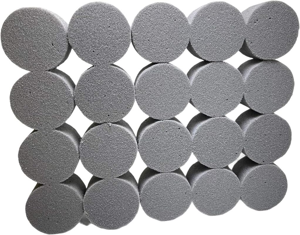 Silk Flower Warehouse 20 x Dry Sec Cylinders for Silk & Artificial Flowers. Round Floral Foam Sponge for Weddings & Florist Floral Funeral Arrangements DIY Craft Supplies