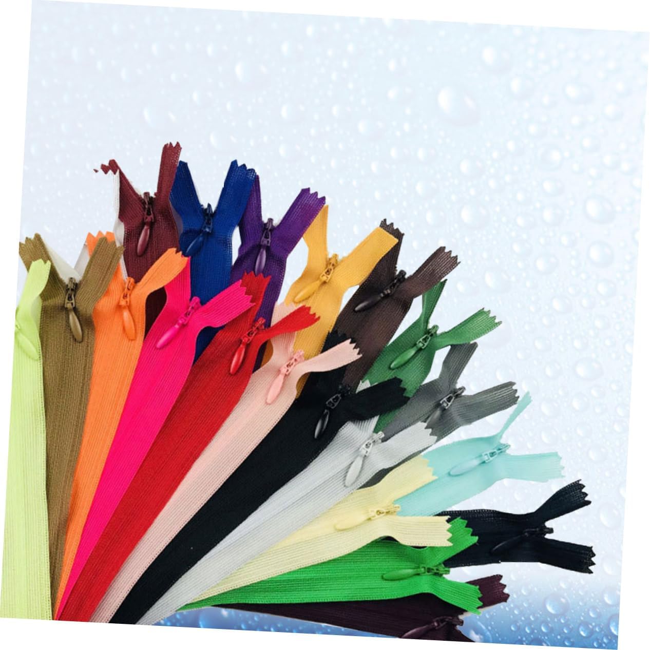 Lurrose 50pcs DIY Zippers Nylon Closed Zipper Invisible for Clothing Boutique Accessories