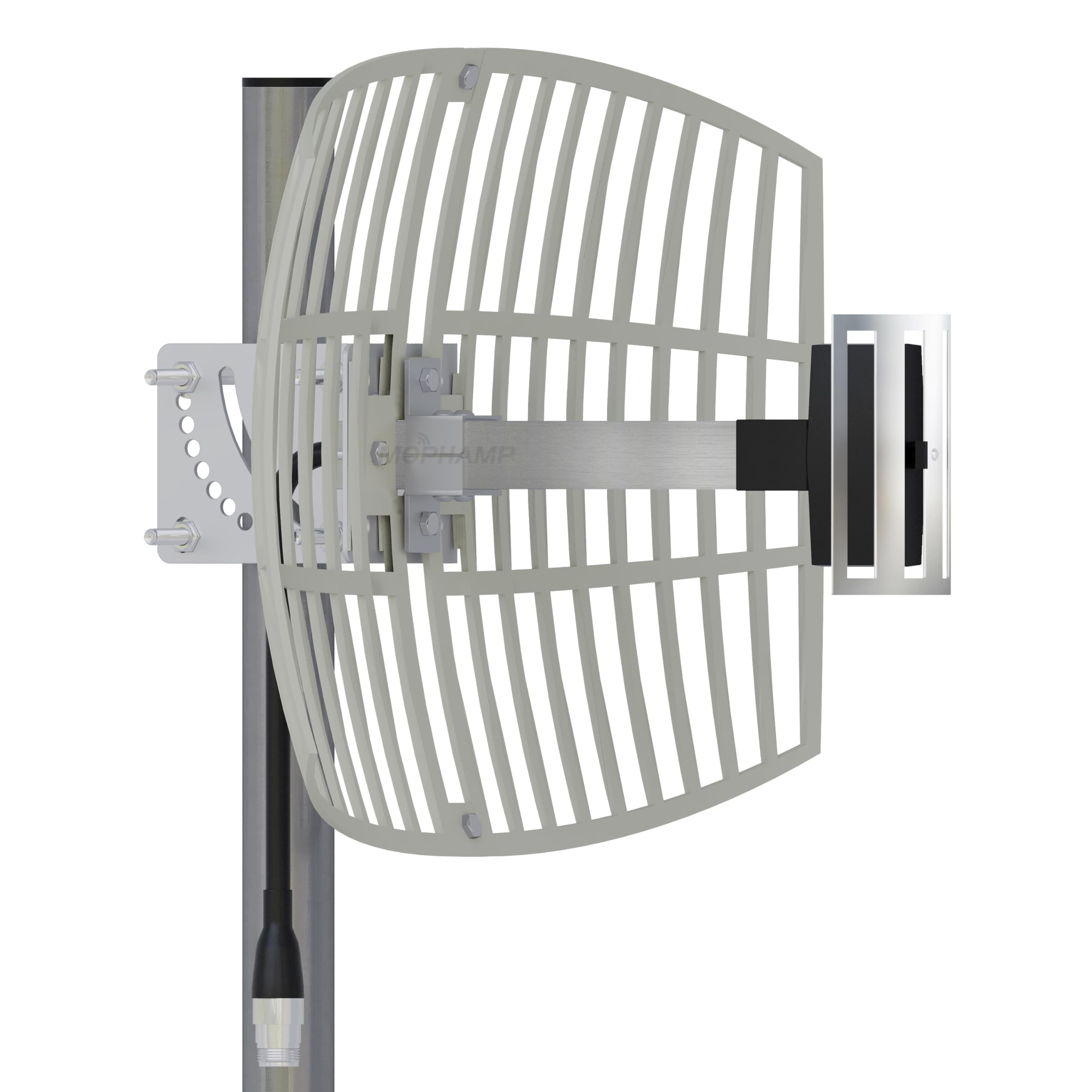 Antena WiFi con Ganancia de 17dBi - Recepción WiFi de Larga Distancia hasta 15 km, Resistente a la Intemperie, Incluye Cable de Baja pérdida de 10 m, Compatible con SMA y RP-SMA (2,4 GHz)