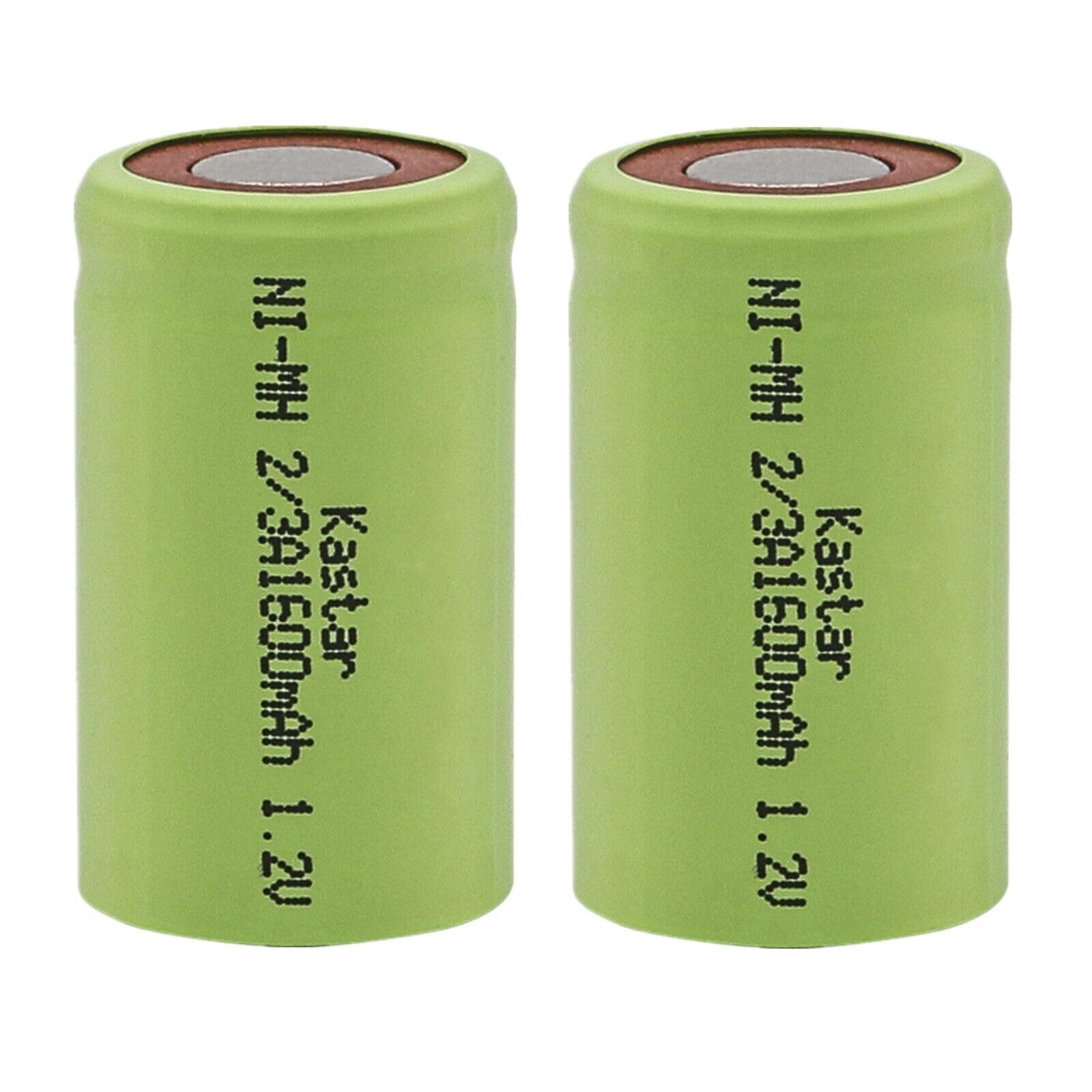 Kastar 2-Pack 2/3A 1.2V 1600mAh Ni-MH Battery Replacement for Radio Controlled Devices, Electric Tools and Toys, Electric Mopeds, Meters, Radios, Hybrid Automobiles, Razors, Sanyo Cadnica N-500A-image-10