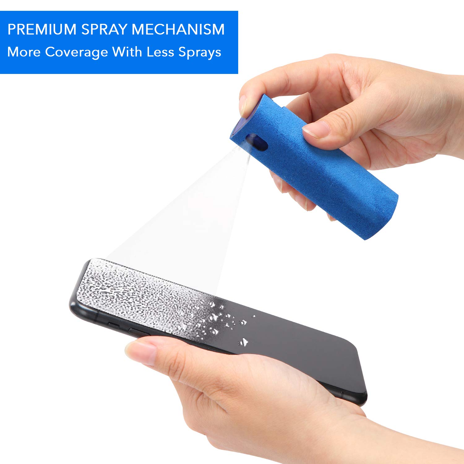 ProofTech Unibody All-in-One Spray i ściereczka do wycierania z mikrofibry do wszystkich urządzeń elektronicznych, komputerów, telewizorów, telefonów, tabletów, bez smug, bez alkoholu, bez amoniaku