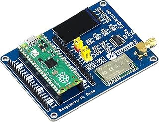 LoRa Expansion Board for Raspberry Pi Pico, Smart Data Transmission LoRa HAT Module, Transmission up to 5 KM Through Serial Port (868MHz LoRa Expansion with Pico Board)