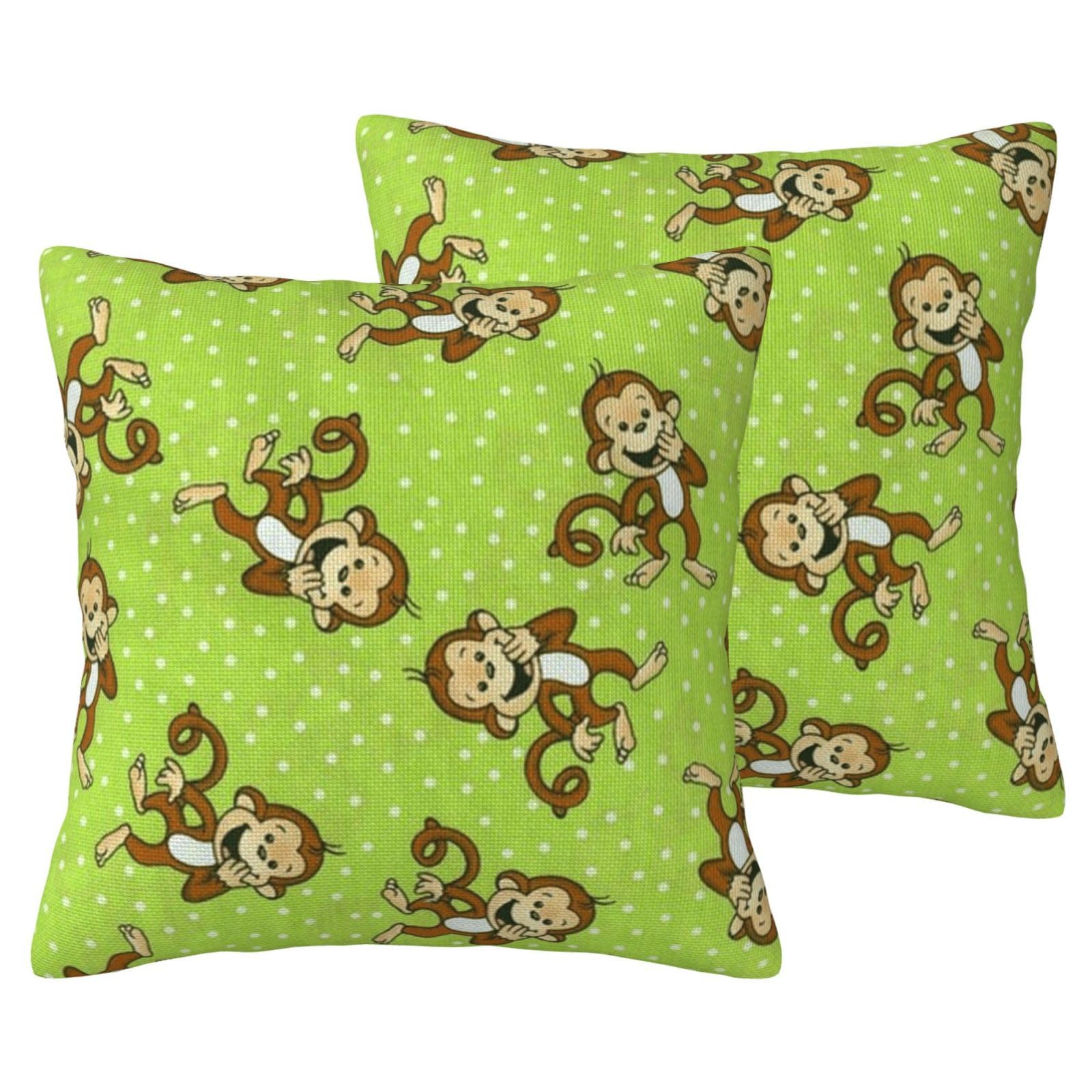 Housses de coussin motif singe vert pour transformer votre canapé