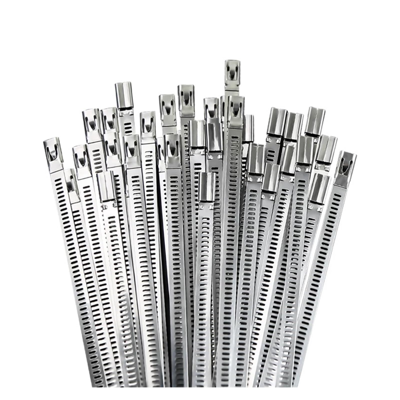 Fascette fermacavi autobloccanti in acciaio inossidabile da 50 pezzi, fermacavi multiuso in metallo, organizer per hardware(4.5x1000mm)