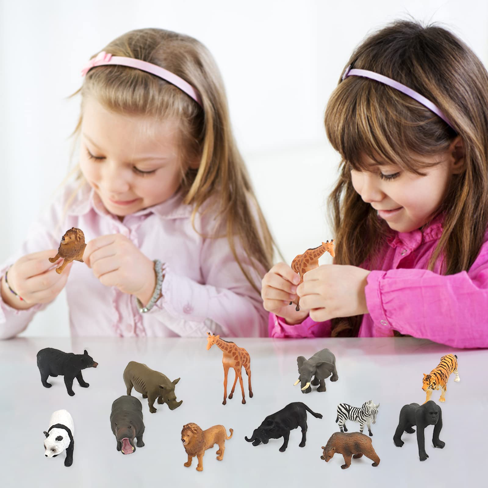 Farm Animal Flash Cards,12 Sets of Animal Figures for Toddlers Homeschool Preschool Science Educational Matching Game for Toddler Kids Zoo Montessori Animal Toys