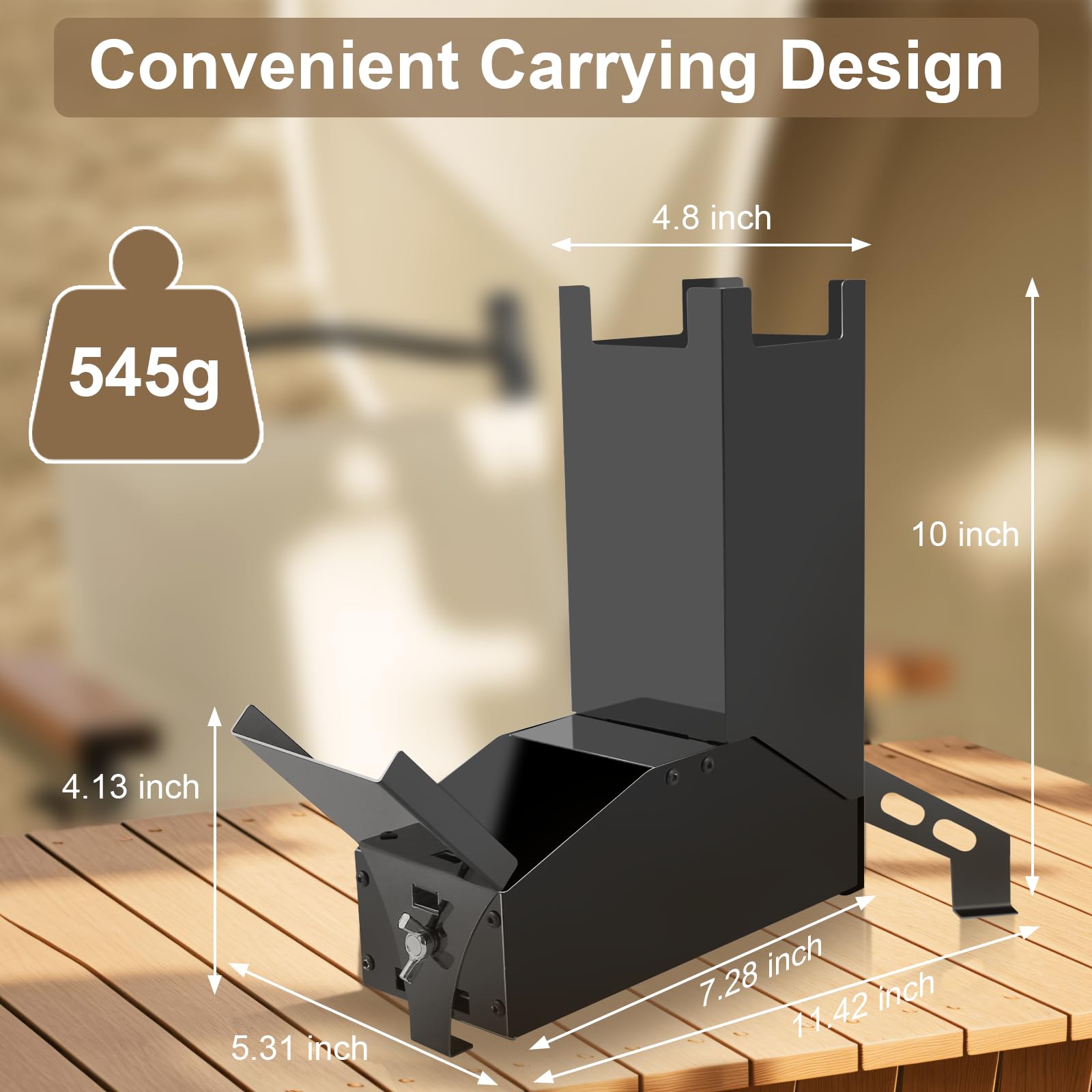 Réchaud Fusée Portable DareSpace à Bois – Cuisson Extérieure Avec Sac – Idéal Camping