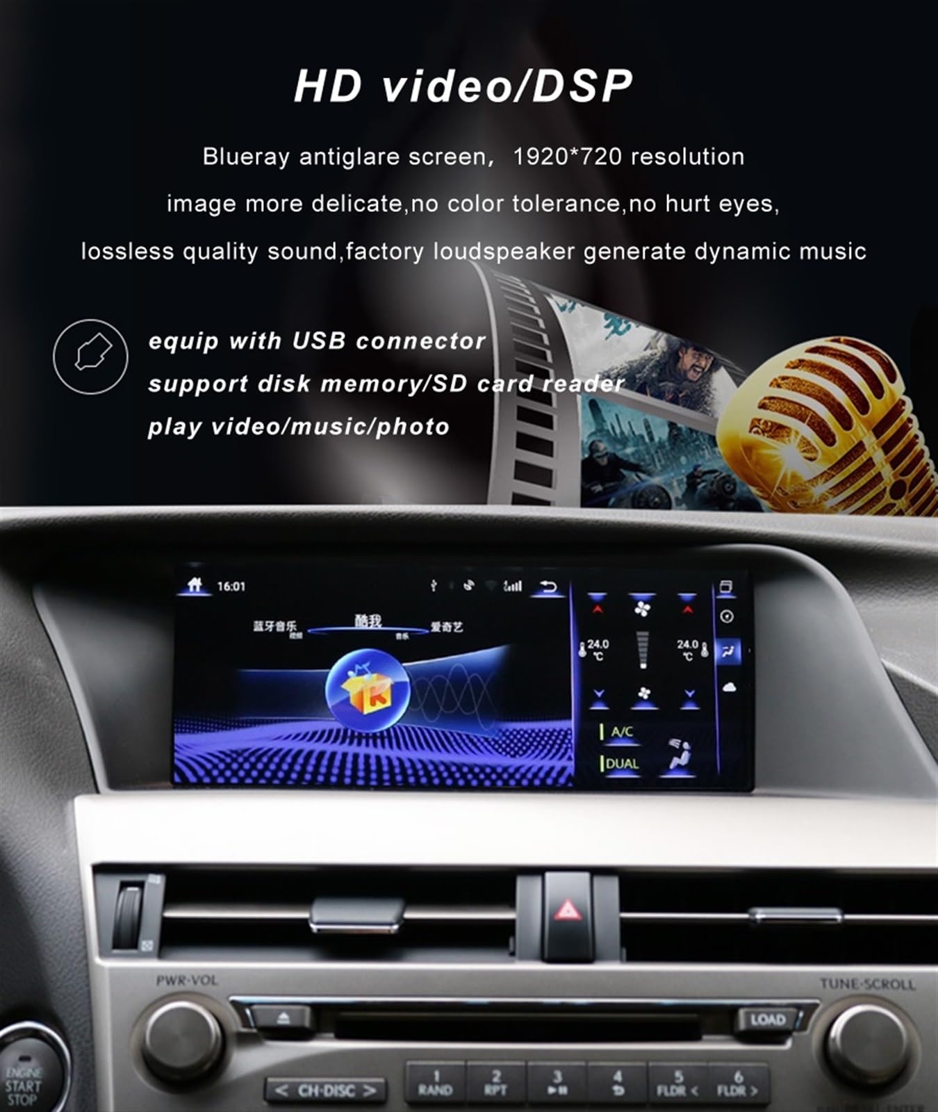 Samochód Android 10.0 Radio samochodowe LHD RX RX270 RX300 RX330 RX350 RX400h RX450h RX350L RX450hL nawigacja GPS jednostka główna Bluetooth