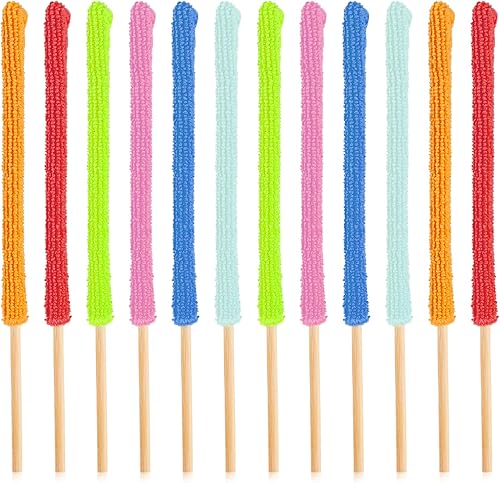 Thinp Paquete de 12 plumeros pequeños para limpieza, detalles de microfibra, herramienta de limpieza de hendiduras para ventilación de