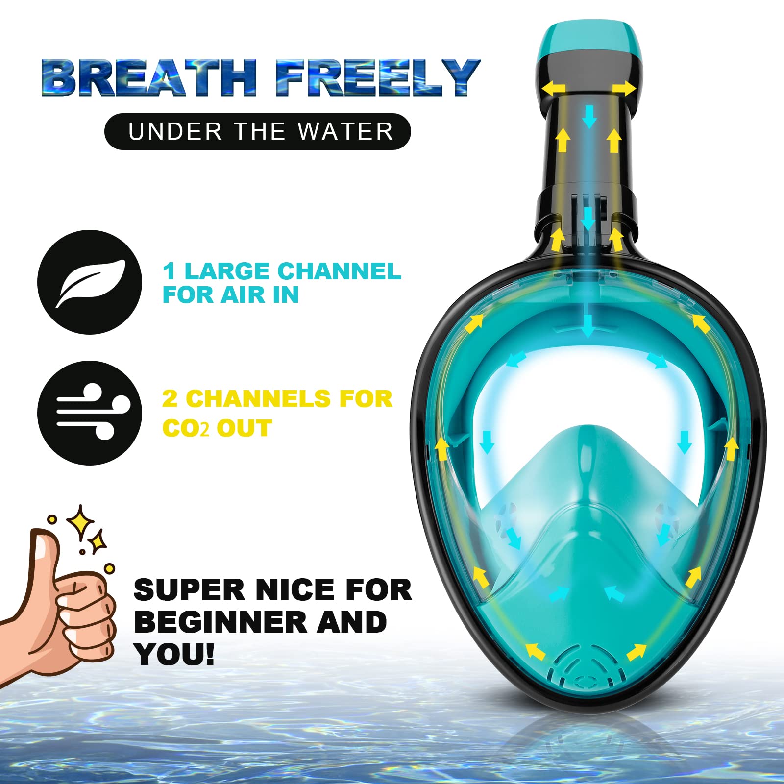 Amazon | Odoland シュノーケルセット フルフェイス型 ダイビング